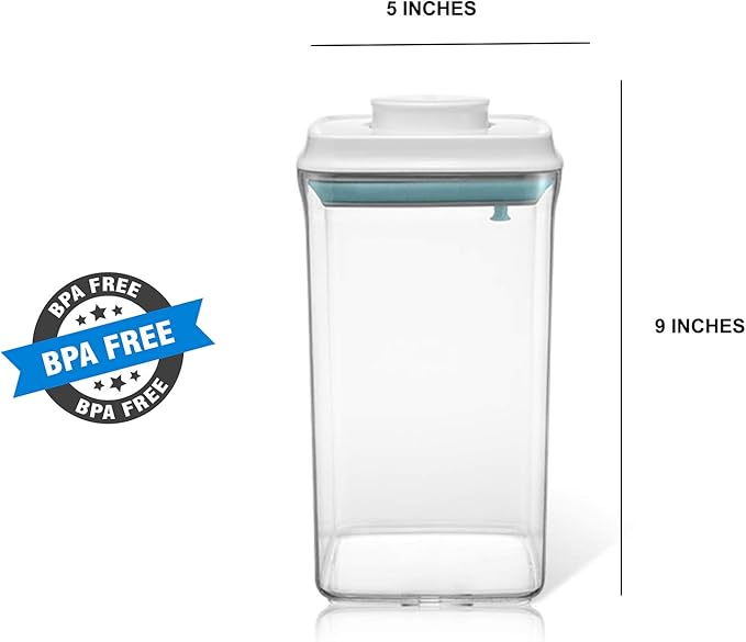 Airtight Food Storage Container Formula Dispenser with Spoon BPA-Free Milk Powder Container for Home Travel 2000ML / 2.0 Qt, No Scraper Design