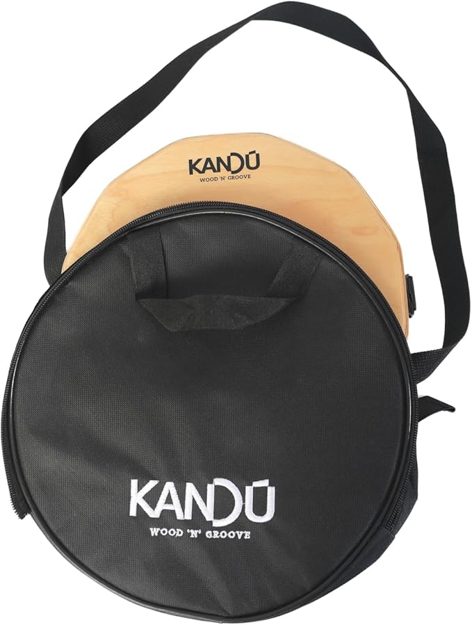 KTÄK -The First Handcrafted, Hand Drum Percussion, Two-Sound Cajón Body Snare, Portable Cajon by Kandu with Carry Case (Black)
