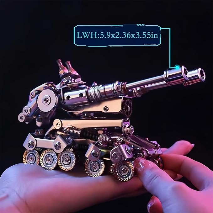 3D Metal Puzzle for Adults,Tank Puzzle Building Set,3D Metal Model Kit, Brain Teaser Puzzles DIY Assembling for Stress Relief - High end Men's Gift