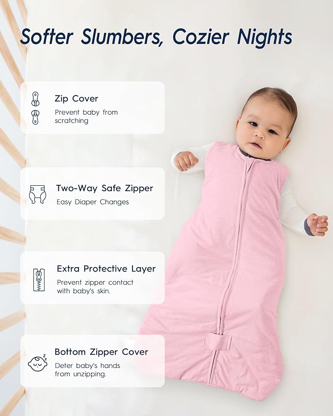 TotAha Toddler Sleep Sack 1.0 TOG for 2T-3T-4T, Premium Soft Wearable Blanket Baby Sleeping Bag with 2-way Safe Zipper for Girl Boy