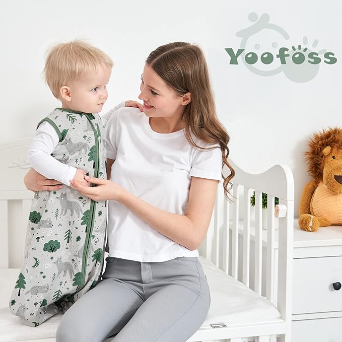 Yoofoss Baby Sleep Sack 18-24 Months Baby Wearable Blanket 100% Organic Cotton 2-Way Zipper Toddler Sleeping Sack,3 Pack Soft Lightweight Sleep Sacks for Babies
