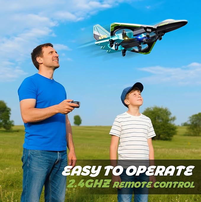 4DRC V31 Foam RC Planes Remote Control Airplanes for Kids Adults 8-16, Remote Control Planes Fighter Jet with Light, 360° Flip Fighter Jet Toy, Gravity Sensing, Stunt Roll, Gifts for Kids Boys