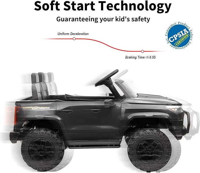 24V 10Ah Ride on Toy for Big Kids, 4WD 2 Seater Electric SUV Kids Car to Drive w/Remote Control, 4x200W Motors - Black