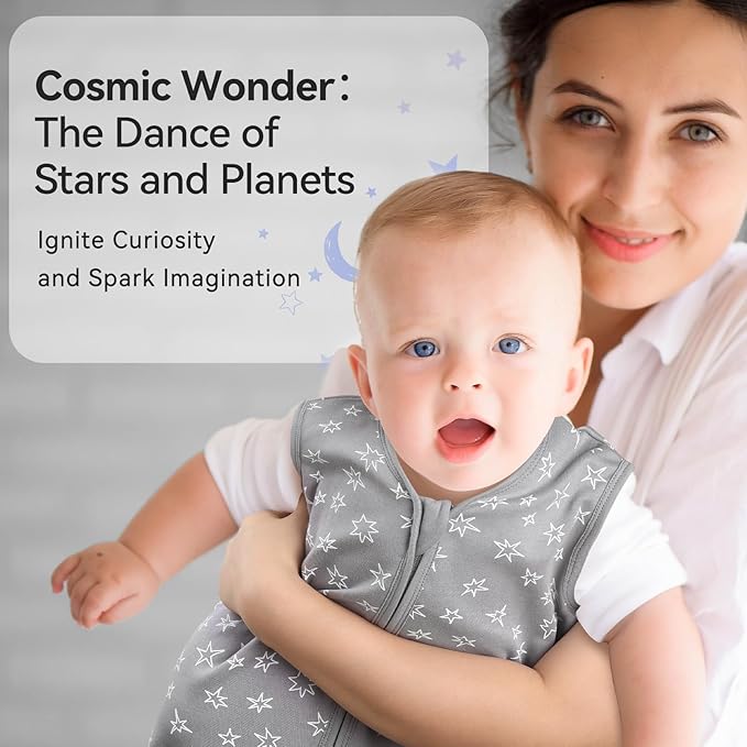 Baby Sleep Sack 12-18 Months 3 Pack 100% Cotton Lightweight 0.5 TOG Wearable Blanket Baby Sleep Bag with 2-Way Zipper for Infant Toddler Blue