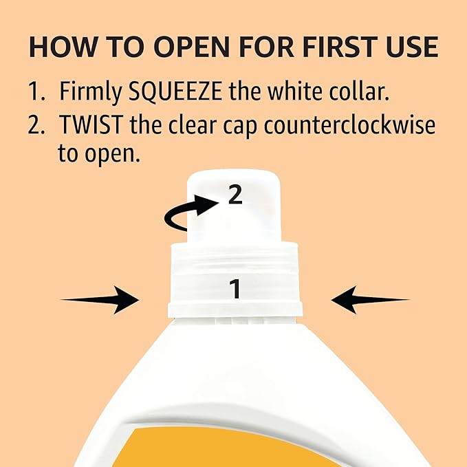 Amazon Basics Laundry Detergent Liquid, Concentrated, Fresh Scent, 110 Loads, 82.5 Fl Oz (New Packaging)