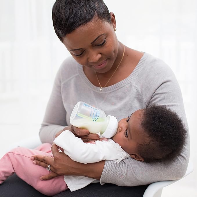 Dr. Brown's Natural Flow Anti-Colic Options+Wide-Neck Baby Bottle, 5 oz/150 mL, Level 1 Nipple, 1-Pack, 0m+