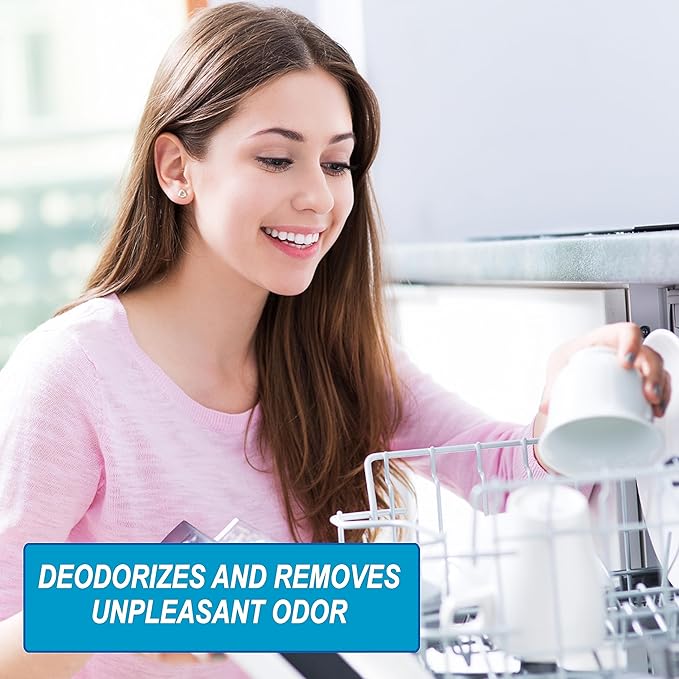 Air Jungles Dishwasher Cleaner Tablets 24 Count, Lemon Scent, Deep Cleaning Descaler, Formulated To Clean Dishwasher Machine, Remove Odor, Hard Water, Calcium, Bad Smell, 12 Month Supply