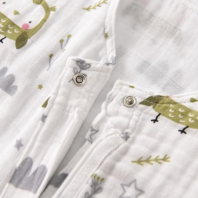 Baby Sleep Sack 2-4 T Baby Wearable Blanket 100% Organic Cotton 0.5 TOG Toddler Sleeping Sack 2- Way Zipper Soft Lightweight X-Large Owl