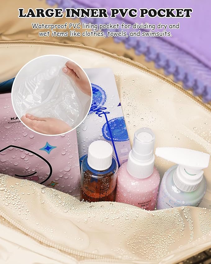 Initial Duffle Bag, Carry On Bags for Women,Birthday Gift for Mom-Overnight Bag with Wet Pocket,Lightweight Travel Bags Personalized Gym Tote with Makeup Pouch