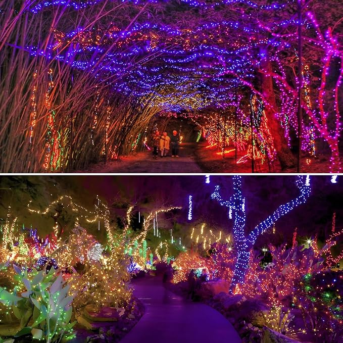 Albelt Smart Color Changing Halloween Lights, Christmas Decoration Lights with Remote & Timer, 66 FT 200 LED RGB Twinkle Fairy String Light Waterproof for Indoor Outdoor Fall Xmas Tree Decor