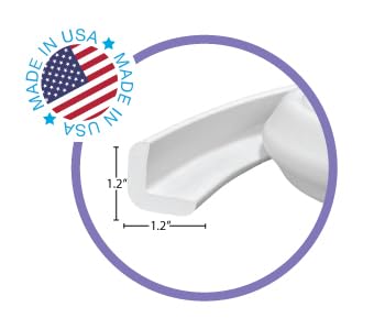 Kidkusion Baby Proof Edge Guards for Safety | Made in The USA | 48 Feet | Off White | Edge Protectors for Furniture, Tables, Fireplaces | Heavy Duty Tape Included
