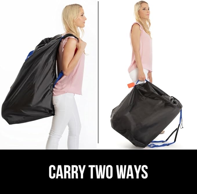 GORILLA GRIP Car Seat Travel Bag for Airplane Gate Check, Easy Carry Padded Backpack Bags Cover Carseats, Infant Baby Carriers and Toddler Booster Seats for Airport, Child Air Travels Essential, Blue