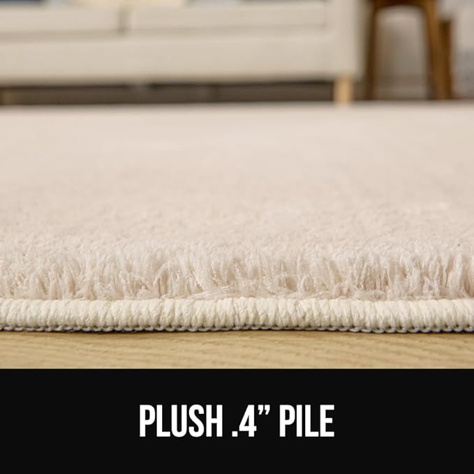 GORILLA GRIP Ultra Soft Washable Area Rug, Stain and Slip Resistant Plush Thick Carpet for Bedroom Living Room, No Shed Floor Rugs, Pet Friendly, Dorm Essentials, Kids Nursery Home Decor, 3x5, Taupe