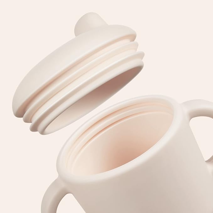 6 Months+ Sippy Cups with Handles,Small Silicone Sippy Cups Leak Proof 5oz,No Spill Sippy cups for Toddlers (Green)