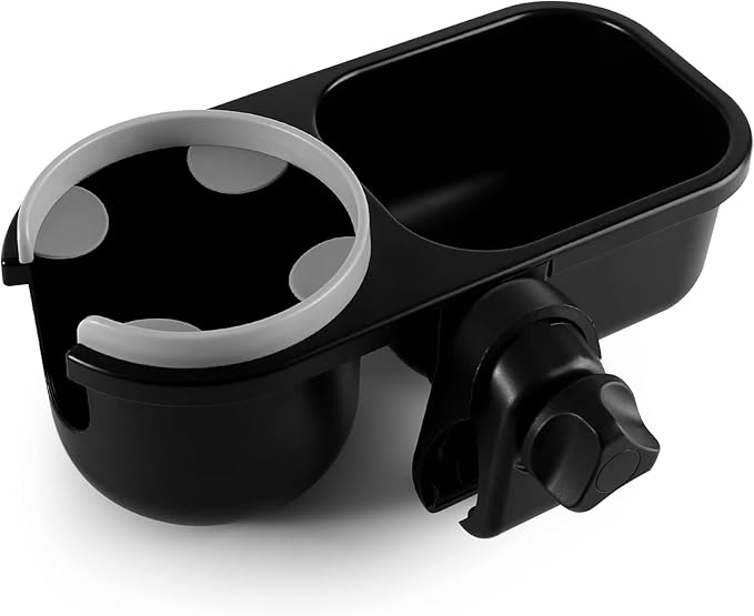 Accmor Stroller Cup Holder with Tray, Universal Cup Holder, Bike Bottle Holder, 360° Rotatable Large Caliber Drinks Holder for Stroller, Bike, Wheelchair, Walker