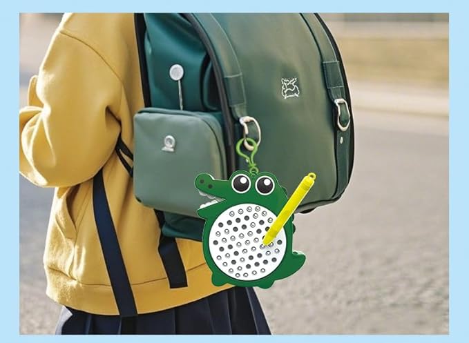 1PCS Dolphin Magnetic Drawing Board for Kids & Toddlers with Beads and Magnet Stylus Pen - Magnetic Travel Toy for Airplane & Car Ride Activities for Kids