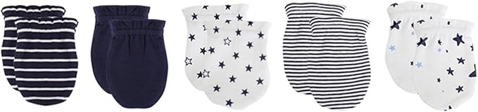 5 Pairs Baby Not Scratch Mittens 0-6 Months New Born Boy Girl Gloves Cute Infant Accessories