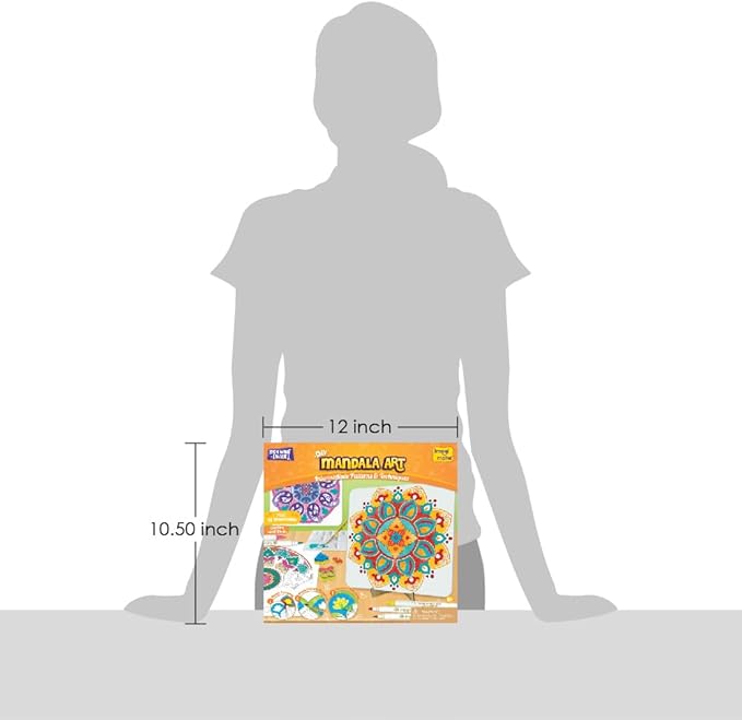 Imagimake Mandala Art Kit | Watercolor Paint Set | 12 Exciting Mandala Projects in Arts and Crafts for Kids Ages 8-12-14-16 | Craft Kits for Adults & Kids | 8 Year Old Girl Birthday Gifts