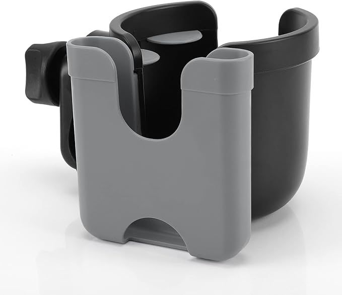 Accmor Stroller Cup Holder with Phone Holder, Bike Cup Holder, Universal Cup Holder for Uppababy Nuna Doona Strollers, 2-in-1 Cup Phone Holder for Stroller, Bike, Wheelchair, Walker, Scooter