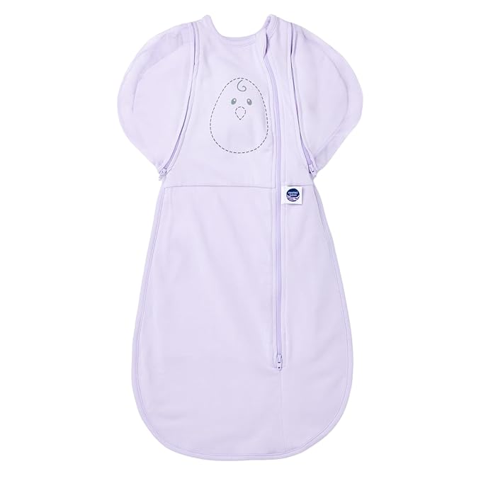 Nested Bean Air 6-in-1 Adaptable Baby Sleep Sack - Unweighted - Comfort & Safety for Natural Sleep, Preferred Arm Position Reduces Startle Reflex, Better for Baby, NB (7-13lbs) Lavender