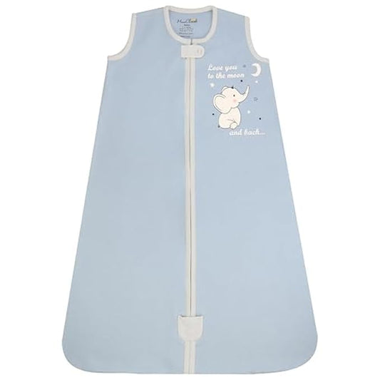 Baby Sleep Sack 1.0 TOG, Organic Cotton Baby Wearable Blanket with Two-Way Zipper, Swaddle Transition Baby Sleeping Bag, All-Season Sleep Sack for Newborn Infant Toddler Boy Girl, 6-12 Months, 1-Pack