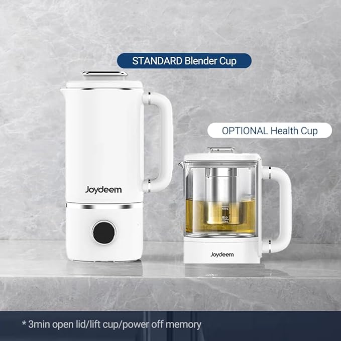 Joydeem JD-PB8200 Compact Blender with 10 Menus, Quiet Cooking Blender for Soymilk, Paste & Juice, 304 Stainless Steel, 12H Preset, 600ml