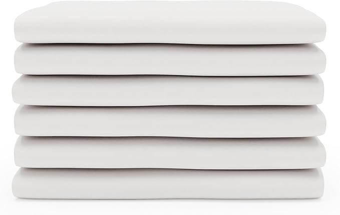 Foundations Compact Travel Sleeper Folding Hotel Crib and Sheet Bundle - Includes Wooden Mini Crib with 2" Foam Mattress (Natural) and 6-Pack White Fitted Compact Sheets