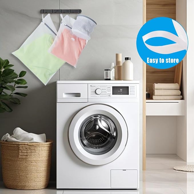 3Pcs Mesh Laundry Bags for Washing Delicates,with Upgrade the hanging ring,lingerie bags for washing delicates,Travel bag (1 Large 16x20,1 Medium 12x16,1 bra laundry bag)