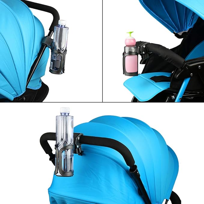 Accmor Stroller Cup Holder, Universal Cup Holder for Uppababy, Nuna, Doona Strollers, 360 ° Rotatable Bottle Holder for Stroller, Bike, Wheelchair, Walker, Scooter