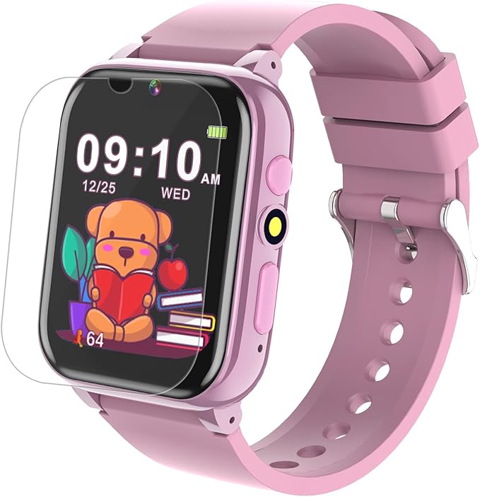 Goodatech 1.69'' Kids Smart Watch for Kids Boys Girls, HD Camera,26 Puzzle Games,Video Music Player,Pedometer,Flashlight,Alarm Clock, Christmas Birthday Gifts for 4-12 Years Children (Pink)