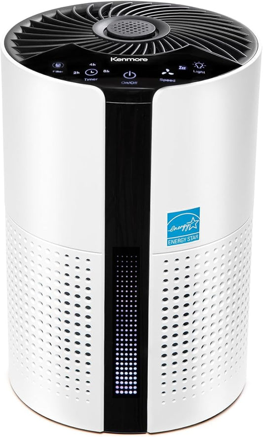 Kenmore PM1010 Air Purifiers for Bedroom Up to 348 Sq.Foot with H13 True HEPA Filter, Child Lock, Sleep Mode for Small Rooms