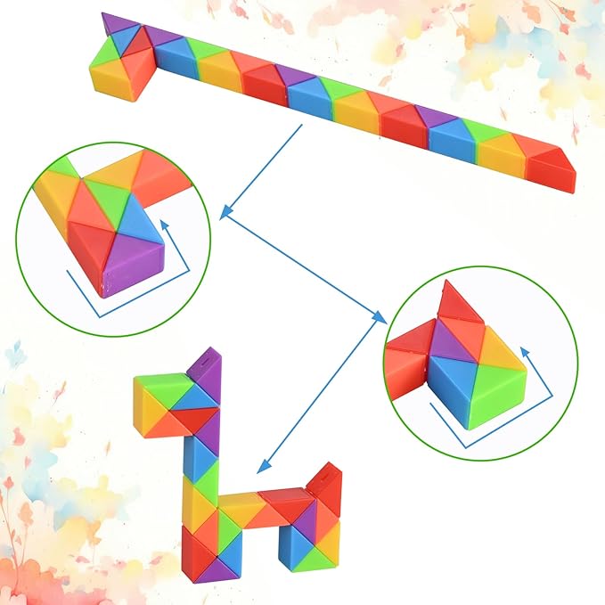 GOLDGE 80 Pack Mini Cube Puzzle Fidget Toys - Bulk Party Favors & Goodie Bag Stuffers for Kids, Travel Toys for Ages 4-8, Treasure Box Toys for Classroom, Birthday & Back to School Gifts (80)