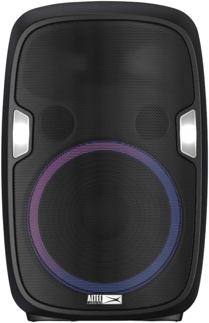 Altec Lansing SoundRover 75 Wireless Speaker 75W Bluetooth Speaker with a Long Lasting 10 Hour Battery, 50 Foot Range, Multi LED Party Modes, True Wireless Pairing, Bonus Microphone
