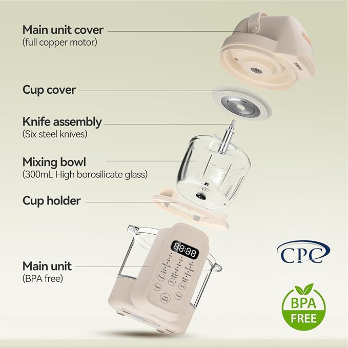 IAGREEA 9 IN 1 Baby Food Maker, 10oz Baby Food Puree Maker, Steamer Puree Blender with 3 Age Groups, Auto Cooking & Grinding, 24-Hour Appointment/450W Heating/Touch Control, Manual Mode, BPA-Free