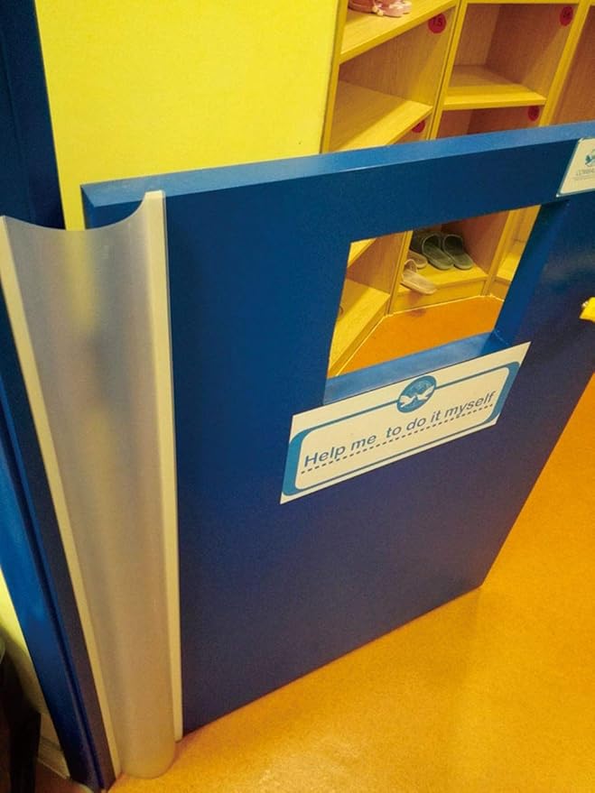 4 PCS AILUOQI Door Jam Shield Finger Pinch Guard for Baby Proofing, Kids, Hinge Cover Pinch Guard for 90 & 180 Degree Doors Frame & Baby Gate. 47.2" H, 6.7" W. 4 Pieces Set