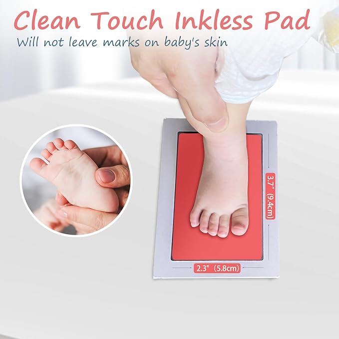 Inkless Baby Hand and Footprint Kit,Clean Touch Ink Pad for Baby Footprint Kit,No Mess Dog Paw Print Kit,DIY Footprint Ink for Baby Keepsake Gifts for Boys and Girls