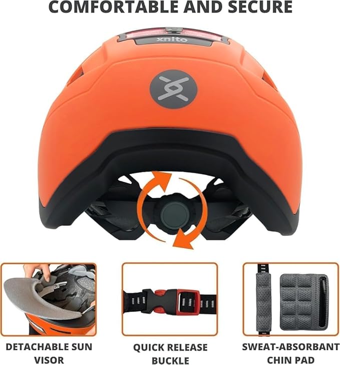 Kid Bike Helmets for Boys and Girls | Fit Head 51-54cm Circumference | CPSC & NTA-8776 Dual Certified | Multi-Sport Helmets with LED Lights, Magnetic Buckle, Detachable Visor
