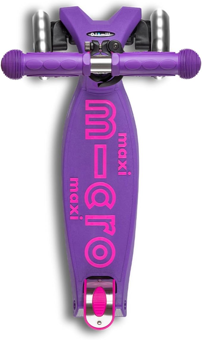 Micro Kickboard - Maxi Deluxe LED - Three Wheeled, Lean-to-Steer Swiss-Designed Micro Scooter for Kids with Motion-Activated Light-Up Wheels for Ages 5-12 …
