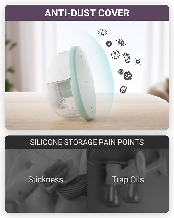 Heated Wearable Breast Pump, Industry-Leading Heating Tech, Innovative Magnetic Charging Cable, App Control, Anti-dust Cover, Hospital-Grade Suction, 1 Pack