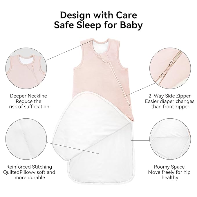 Rayon Made from Bamboo Sleep Sack 12-18 Months 1.0 Tog Ultra Soft Baby Wearable Blanket Toddler Sleep Sack for Babies Unisex Girl Boy 2-Way Zipper Baby Sleeping Bag Breathable Lightweight Large