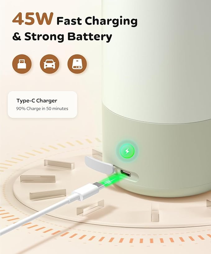 Portable Bottle Warmer 17oz Large Capacity Bottle Warmer for Travel, Fast Heating for Breast Milk Formula and Milk, Suitable for Baby Outdoor Airplane and Car Green5