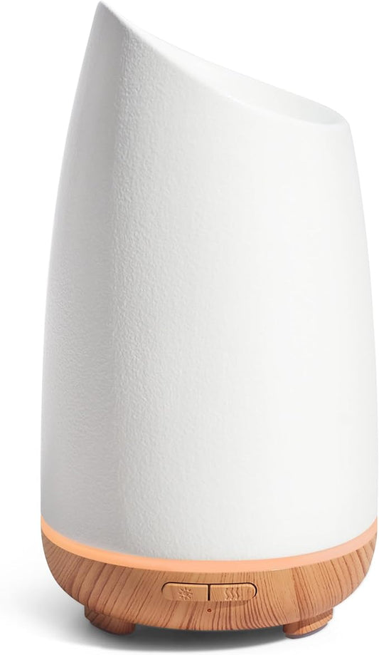 InnoGear Oil Diffuser, 150ml Ceramic Stone Diffuser for Essential Oils Handcrafted Aromatherapy Diffuser Ultrasonic Cool Mist Humidifier with 2 Mist Modes Waterless Auto Off for Home Room Office