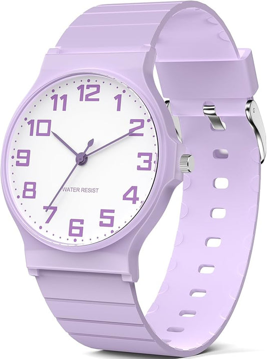 Kids Analog Watch Boys Girls, 30M Waterproof, Sports Watch for Boys, Easy to Read Children's Thin Dial Wrist Watches with Soft Band, for Ages 5-15 Kids Great Birthday Gifts Christmas Day