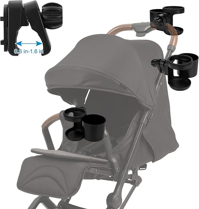 Accmor Universal Cup Holder, Stroller Cup Holder, 360° Rotatable Large Caliber Designed Bottle Holder for Stroller, Bike, Wheelchair, Walker, Scooter