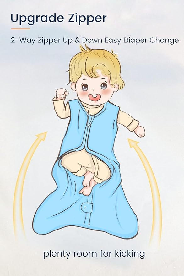 TotAha Sleep Sack 0-6 Months 3-Pack,Stretchy,Buttery Soft Swaddle Transition Sleeping Bag,Light Baby Wearable Blanket with 2-Way Safe Zippers for Boys and Girls, 0.5 TOG