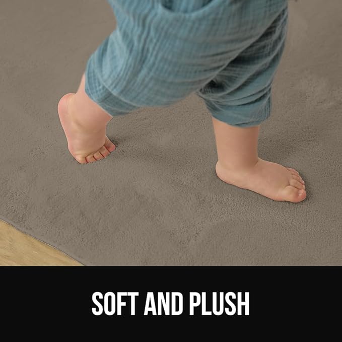 GORILLA GRIP Ultra Soft Washable Area Rug, Stain and Slip Resistant Plush Thick Carpet for Bedroom Living Room, No Shed Floor Rugs, Pet Friendly, Dorm Essentials, Kids Nursery Home Decor, 3x5, Taupe