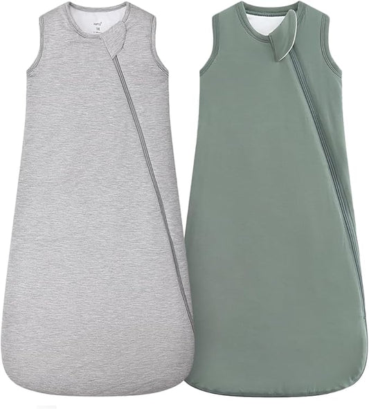 HAPIU Unisex Rayon Made from Bamboo Baby Sleep Sack TOG 1.0, 2-Way Zipper YKK, Wearable Blanket Baby