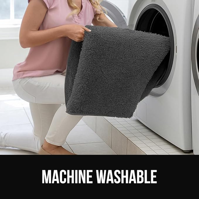 GORILLA GRIP Ultra Soft Washable Area Rug, 6x9, Stain and Slip Resistant Plush Thick Carpet for Bedroom Living Room, No Shed Floor Rugs Pet Friendly, Dorm Essentials, Kids Nursery Home Decor Dark Gray