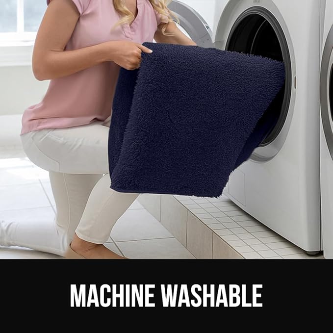 GORILLA GRIP Ultra Soft Washable Area Rug, Stain and Slip Resistant Plush Thick Carpet for Bedroom Living Room, No Shed Floor Rugs, Pet Friendly, Dorm Essentials, Kids Nursery Home Decor 4x6 Navy Blue