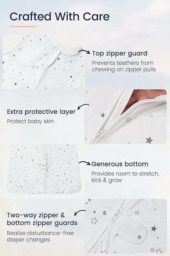 TotAha Toddler Sleep Sack 2T-3T-4T, Premium Light Wearable Blanket Baby Sleeping Bag with 2-Way Safe Zippers For Girl Boy